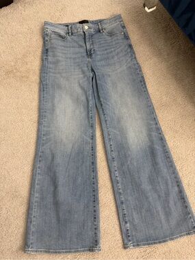 White House Black Market Light Blue Flared Wide-Leg Jeans